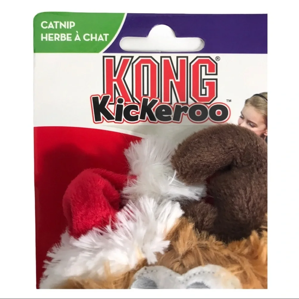 NWT KONG Holiday Kickeroo Reindeer Cat Toy